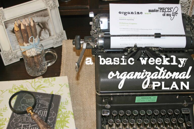 a basic weekly organizational plan