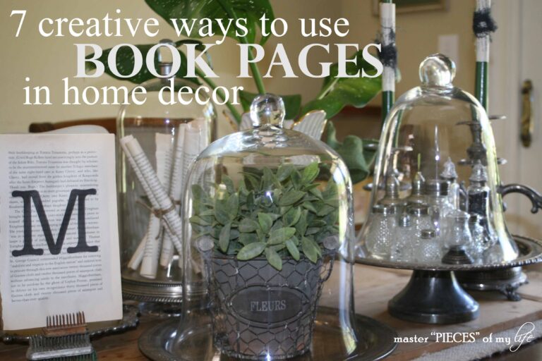 7 creative ways to use book pages in home decor