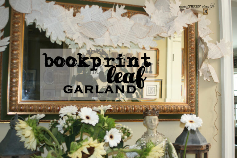 bookprint leaf garland DIY