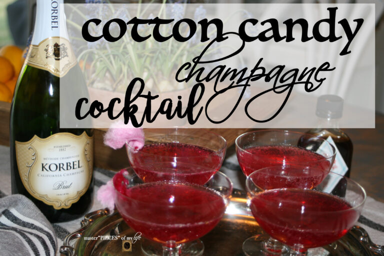 cotton candy champagne cocktail