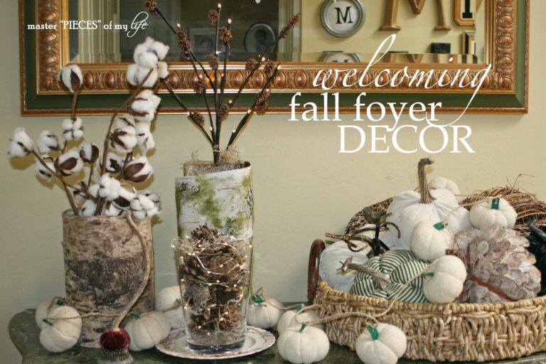 welcoming fall foyer decor