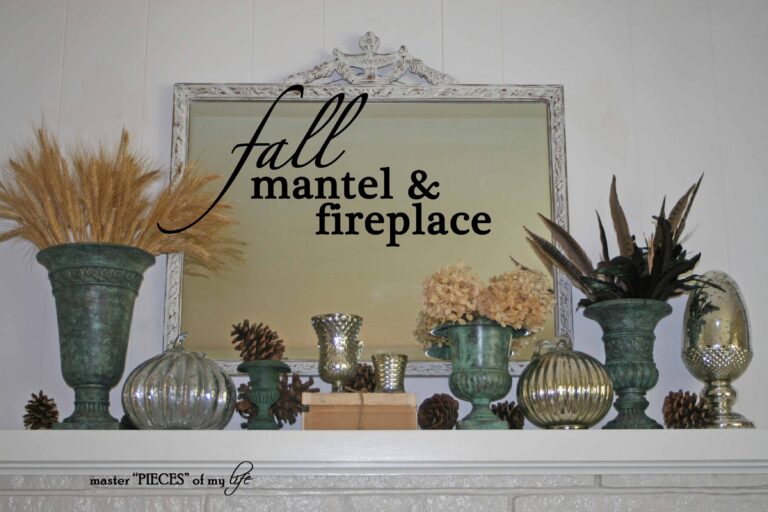 fall mantel & fireplace