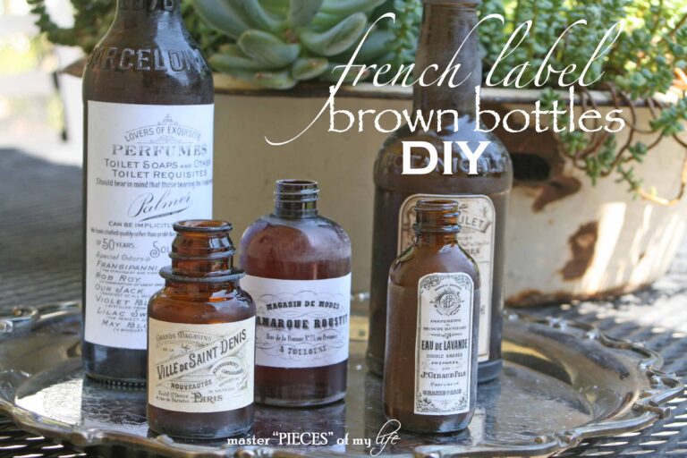 french label bottles diy