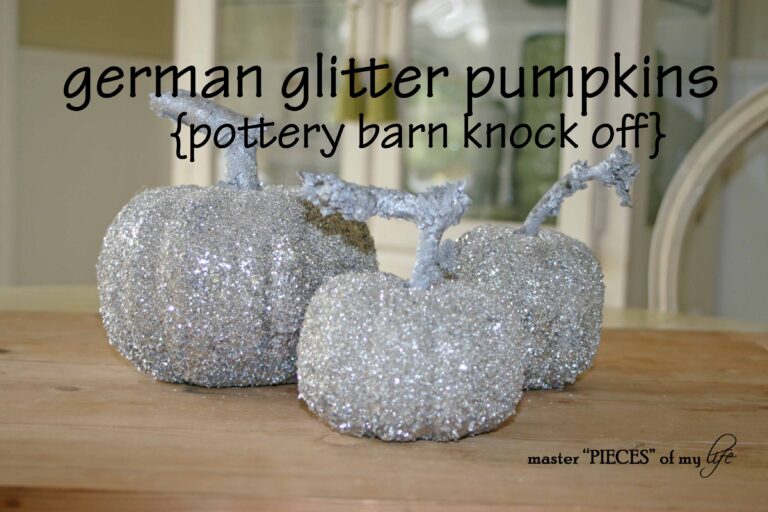 german glass glitter pumpkins {pottery barn knock off}