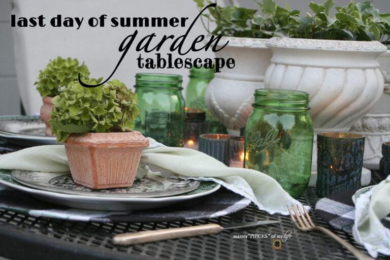 last day of summer garden tablescape
