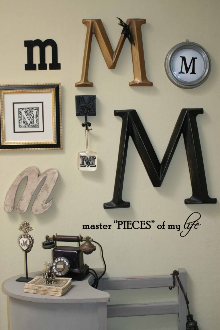 monogram gallery wall
