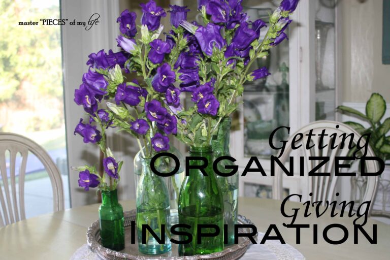 getting organized, giving inspiration