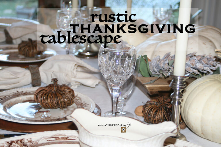 rustic Thanksgiving tablescape