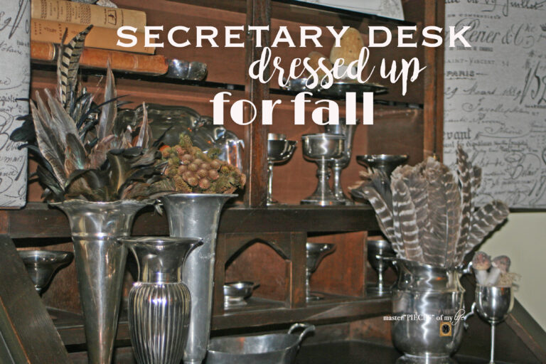 secretary desk dressed up for fall