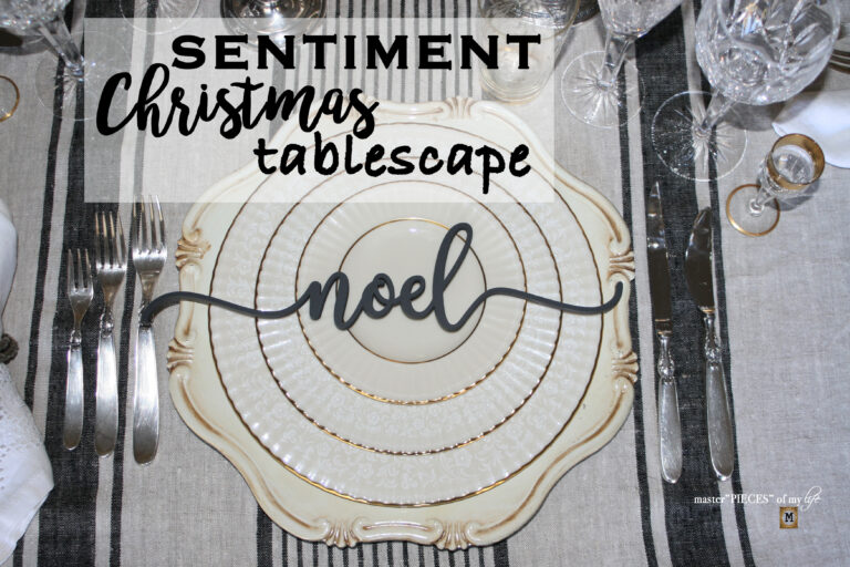 sentiment Christmas tablescape