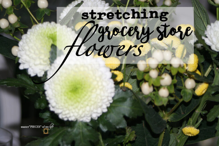 stretching grocery store flowers