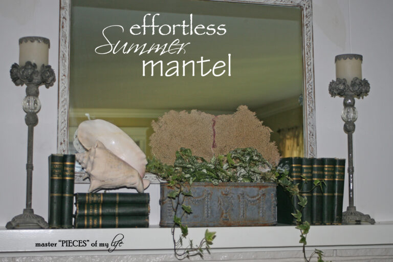 easing into an effortless summer mantel