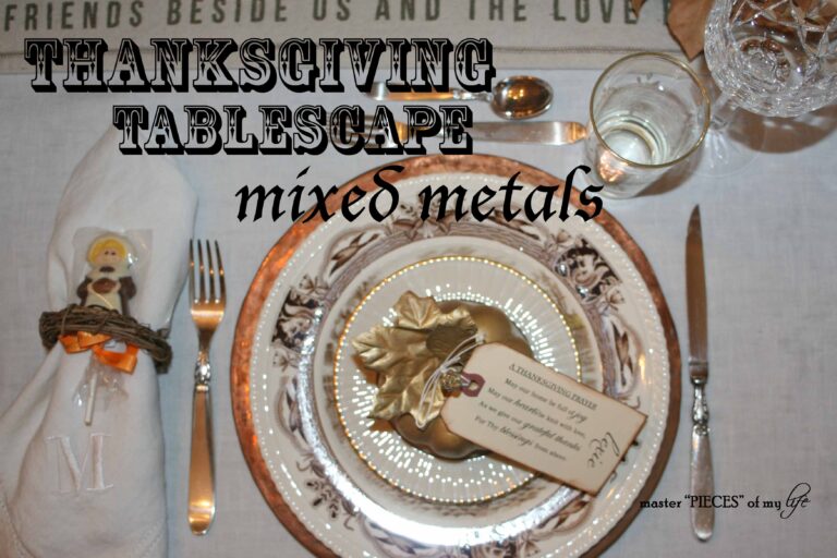 Thanksgiving Tablescape with Mixed Metals
