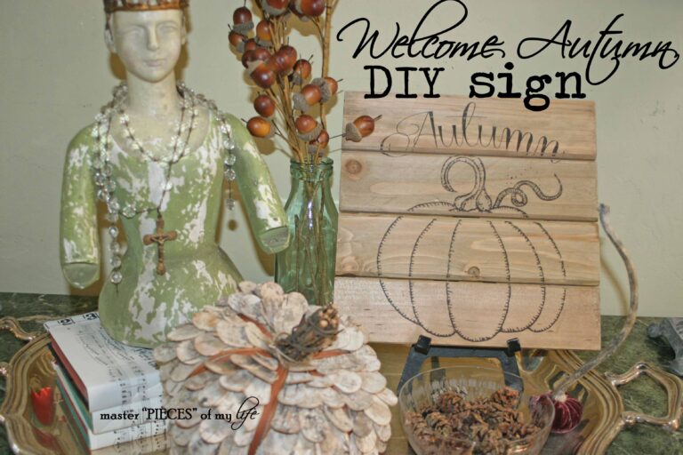 welcoming autumn with a DIY sign