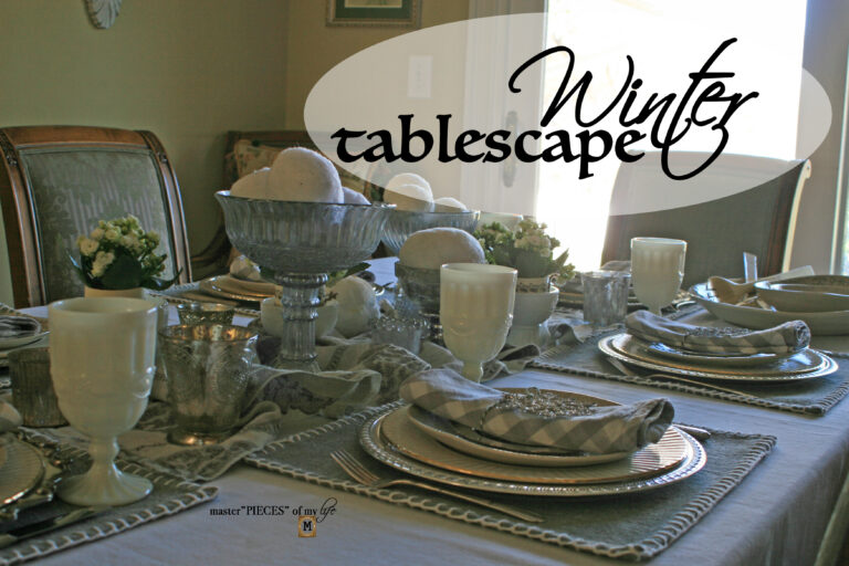 Winter tablescape