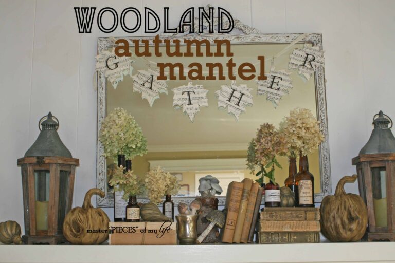 woodland autumn mantel