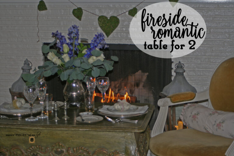 fireside romantic table for two