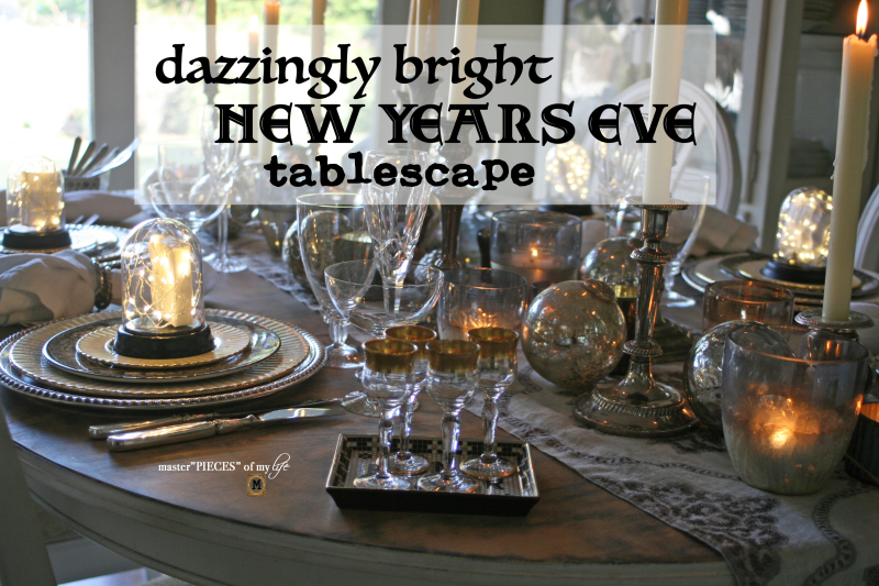 bright New Year's Eve tablescape