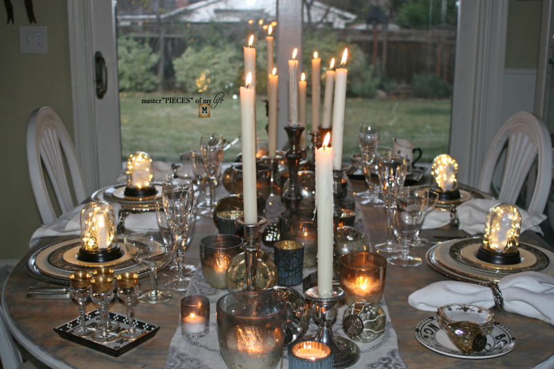 bright New Year's Eve tablescape