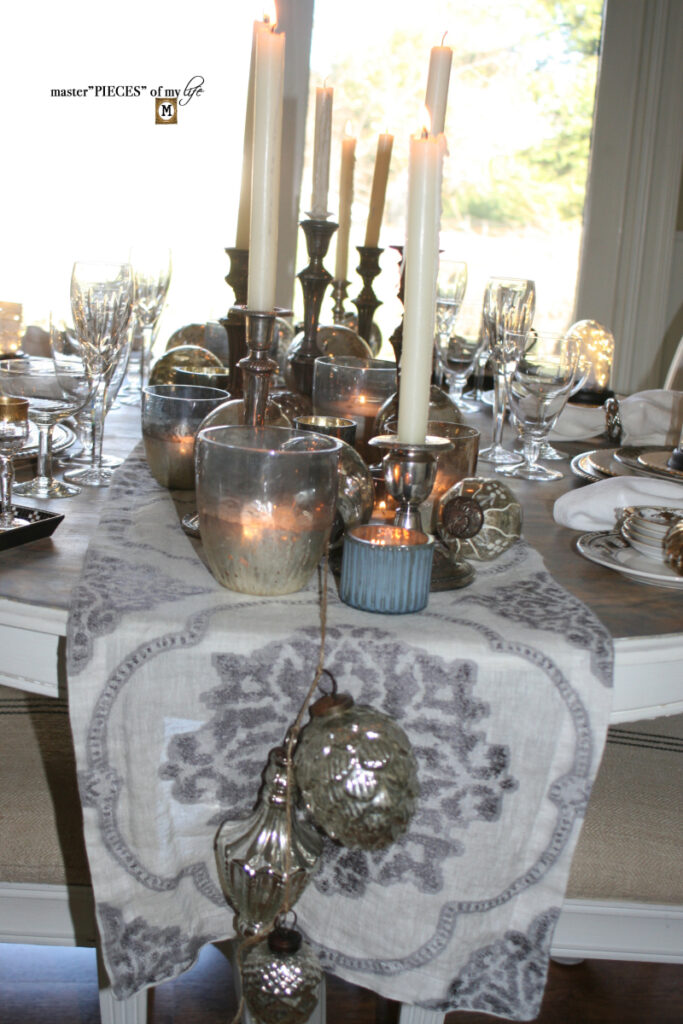 bright New Year's Eve tablescape