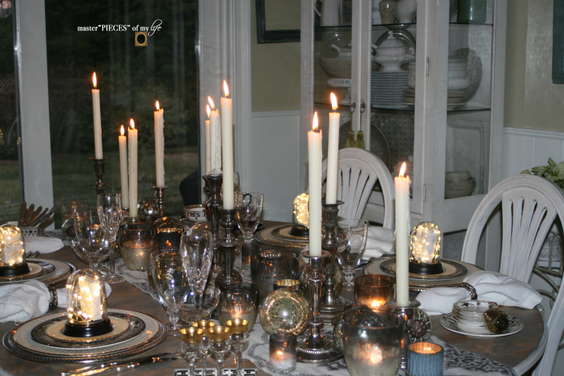 bright New Year's Eve tablescape