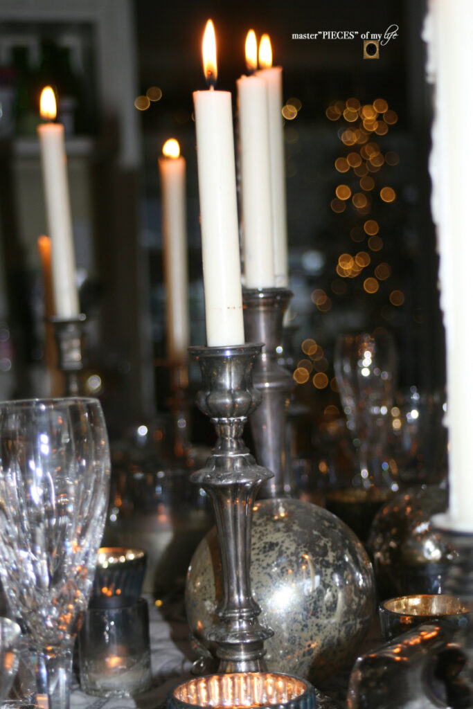 bright New Year's Eve tablescape
