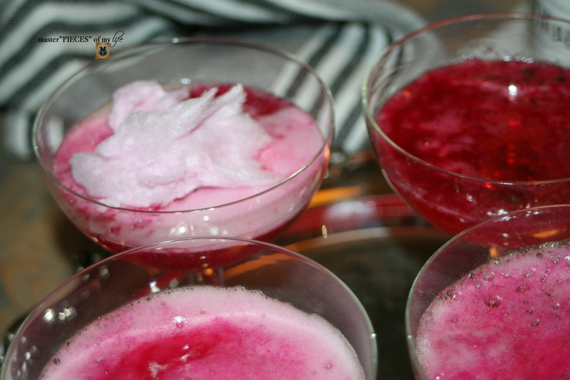 cotton candy champagne cocktail