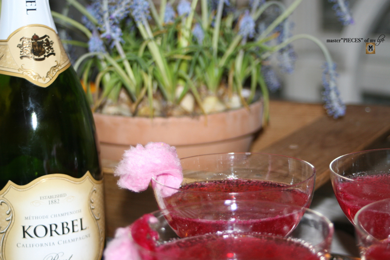 Cotton candy champagne cockail 2