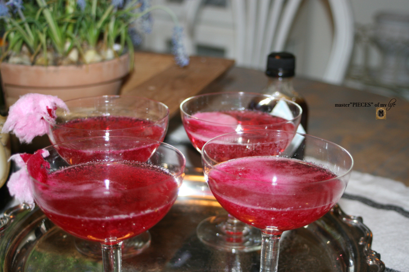 Cotton candy champagne cocktail 4