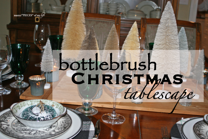 Bottlebrush Christmas tablescape