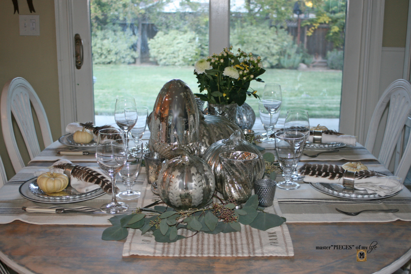 Mercury glass friendsgiving tablescape1 Mercury glass friendsgiving tablescape1