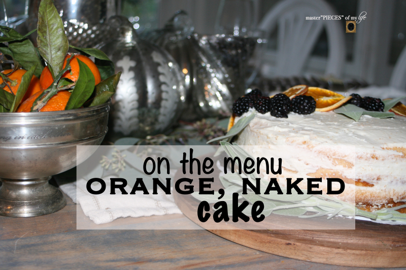 On the menu - orange  naked cake