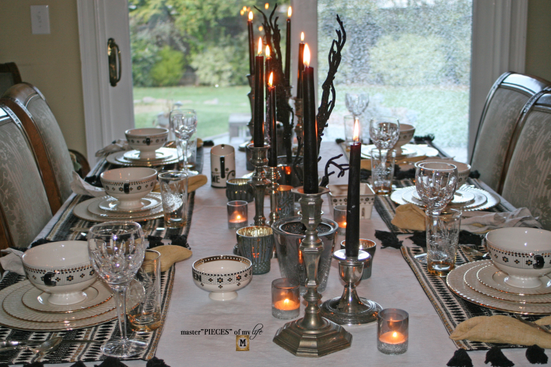 Glitzy halloween tablescape 3 Glitzy halloween tablescape 3