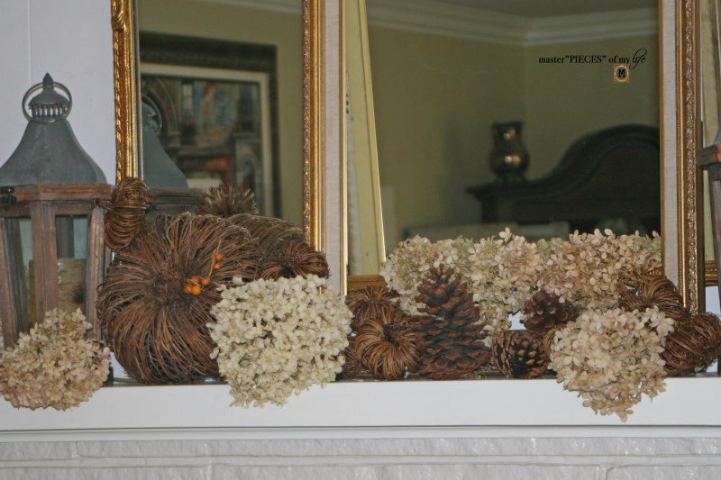 Rustic autumn mantel 2