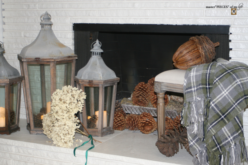 Rustic autumn mantel 10