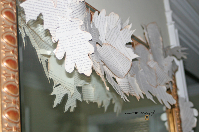 book page leaf garland