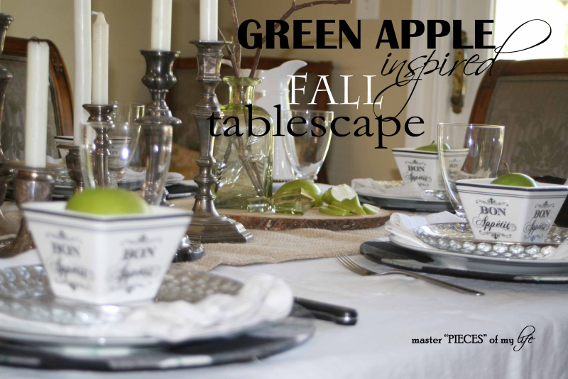 Green apple tablescape