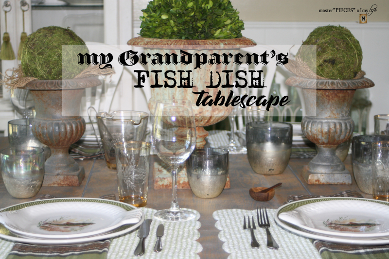 Fish dish tablescape