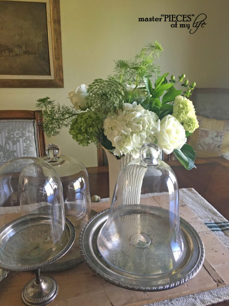 Lenox Porcelain Vase with flowers dining room