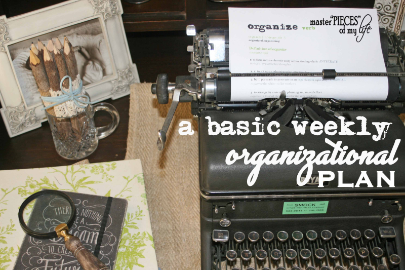 Basic weekly organizational plan