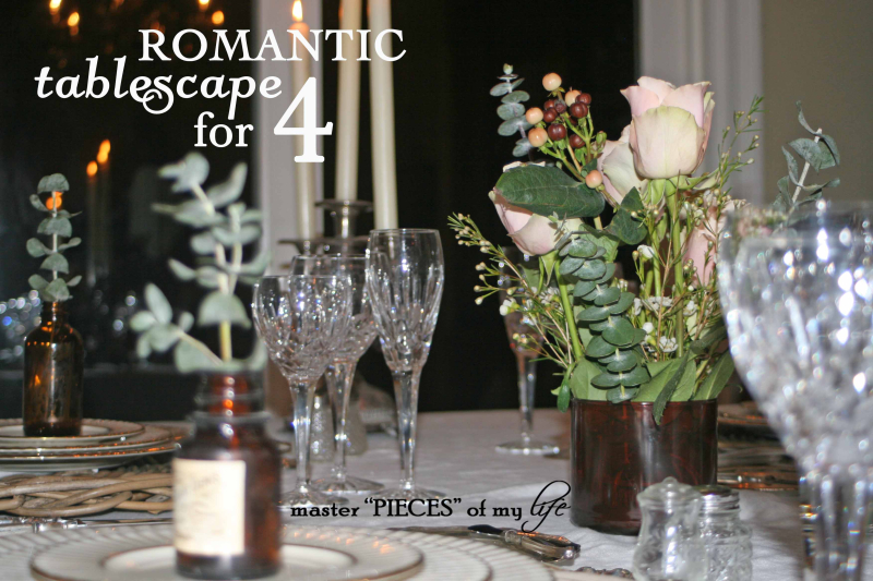 Romantic tablescape for 4