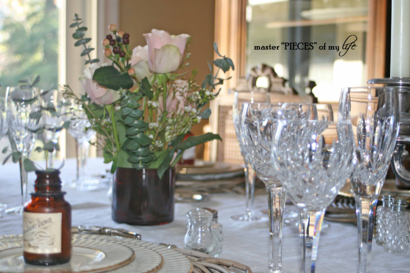 Romantic tablescape for 4-6