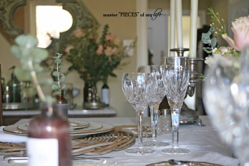 Romantic tablescape for 4-10