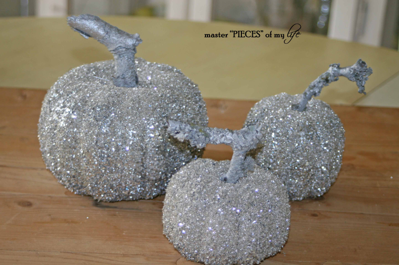 glitter pumpkins