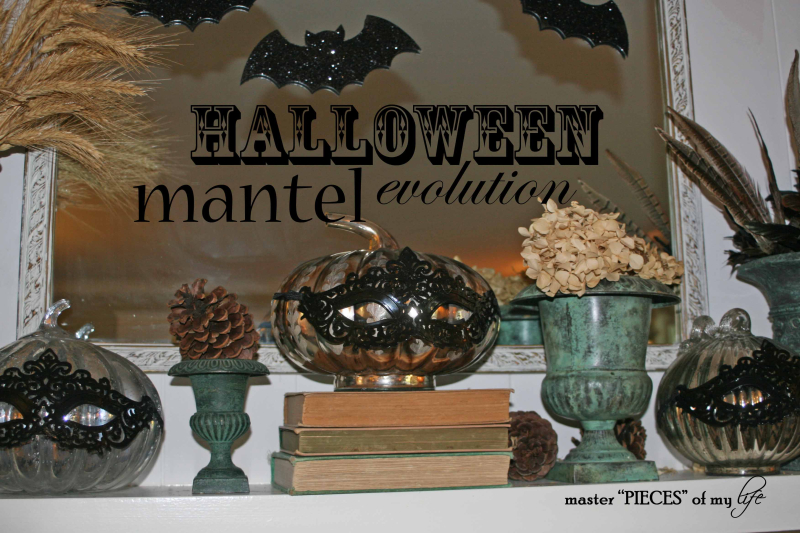 Halloween mantel evolution