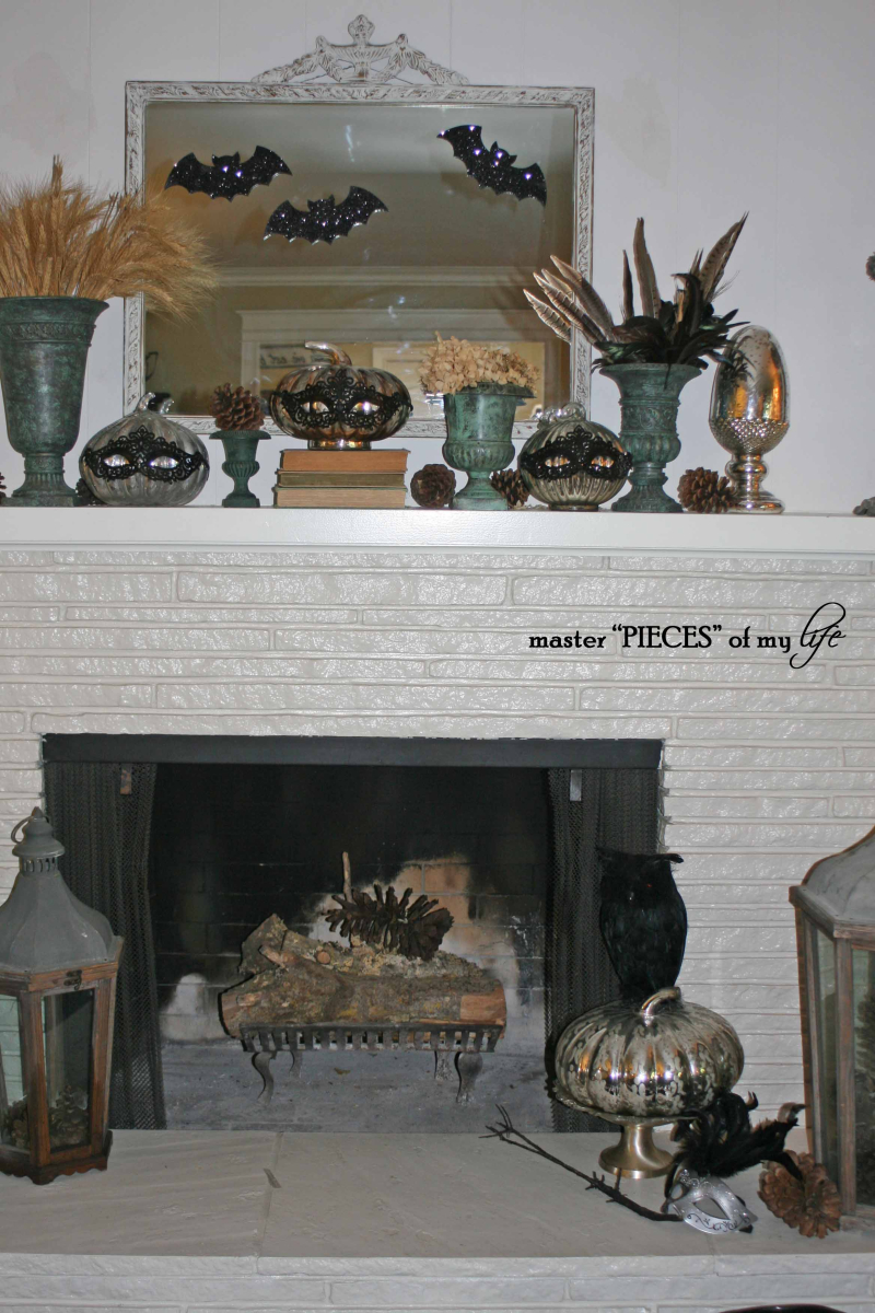 Halloween mantel evolution 4