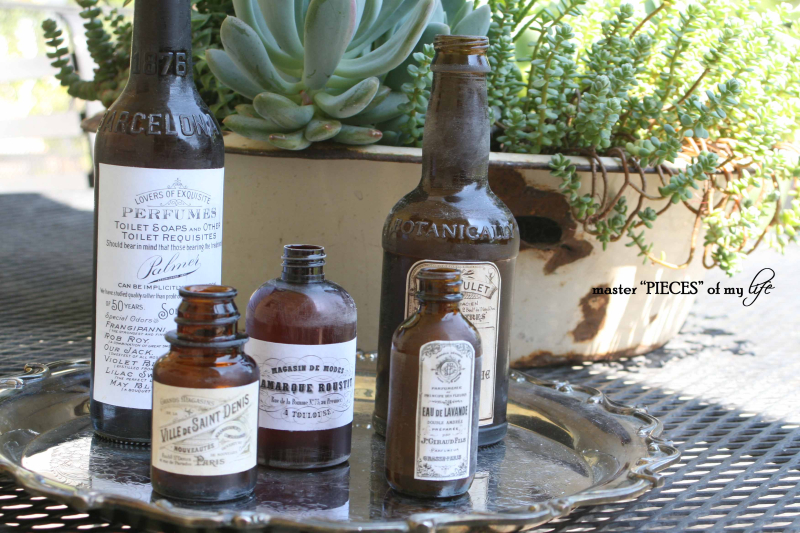 French label bottles DIY