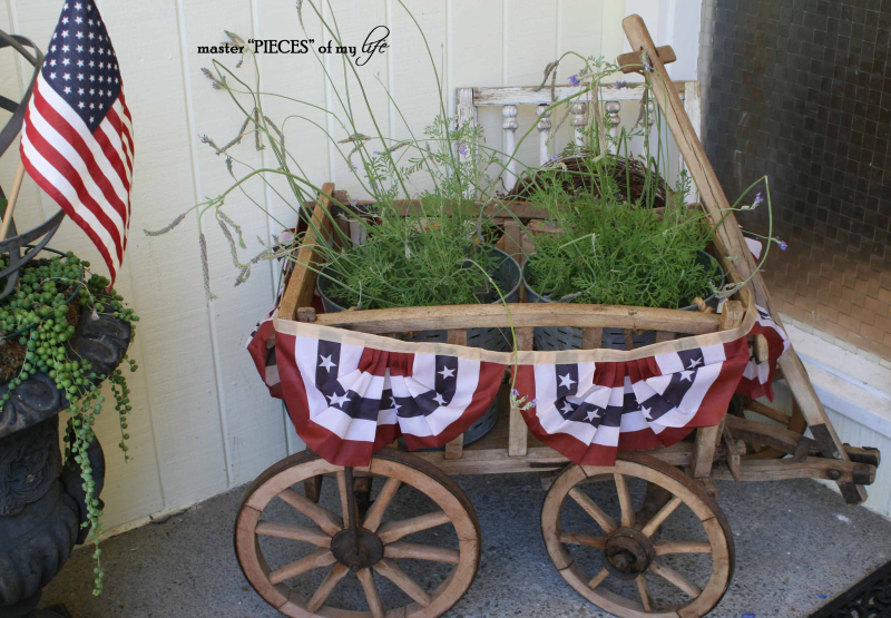 patriotic goat cart