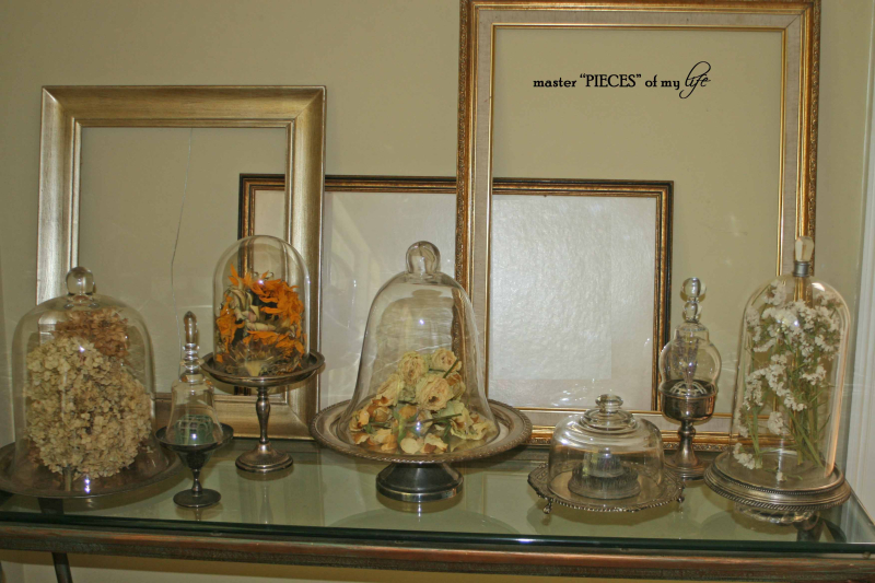 Cloches & dried flowers7