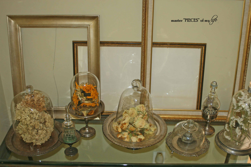Cloches & dried flowers16